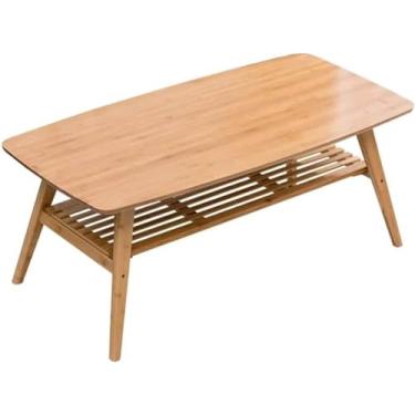 Imagem de Mesa de chão dobrável, mesa de centro de bambu, mesa de chão, mesa de canto dobrável para sala de estar, sofá, mesa de chá, mesa baixa para sentar no chão