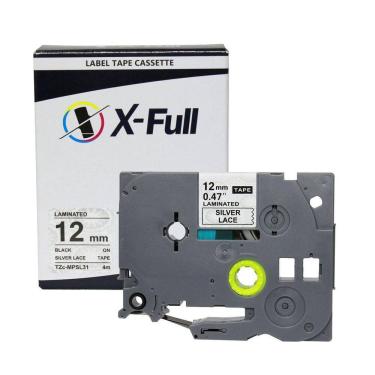 Imagem de Fita Rotuladora Compatível Tze-Mpsl31 Prata Renda X-Full