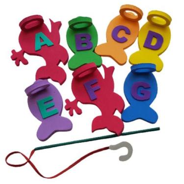 Imagem de Alfabetização Pescaria De Alfabeto Em E.v.a - Criativa Materiais Educa