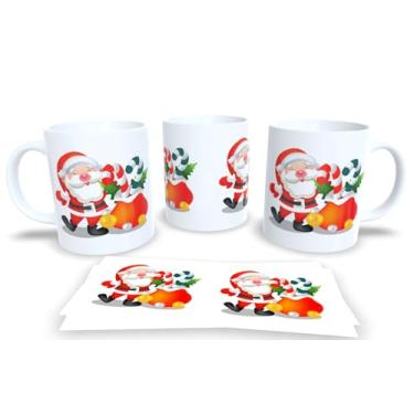 Imagem de Canecas de Porcelana Branca Personalizadas Papai Noel (Mod.16)