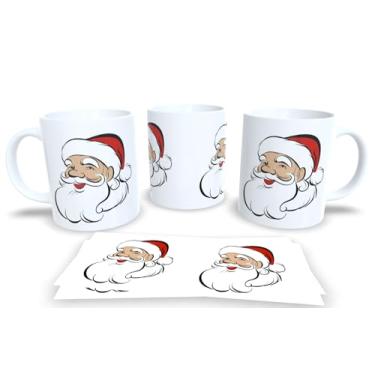 Imagem de Canecas de Porcelana Branca Personalizadas Papai Noel (Mod.13)