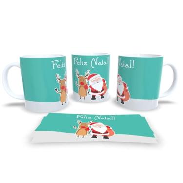 Imagem de Canecas de Porcelana Branca Personalizadas Papai Noel 7 (Mod.128)