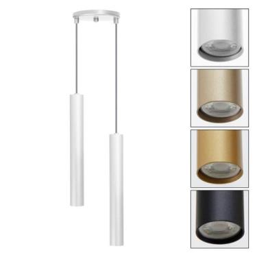 Imagem de Pendente Tubo Luna Lavabo Duplo 30cm Quarto Cabeceira Balcão - LuminaL