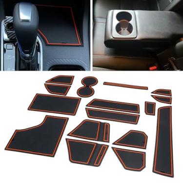 Imagem de KENTUTO Para Nissan Sentra Acessórios 2025 2024 2023 2022 2021 2020 Porta-copo Personalizado Forro de Inserção Forros de Console Central Bolsos de Porta Interior Kit de Tapete de Borracha (Acabamento