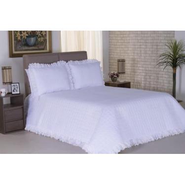 Imagem de Cobre Leito Diplomata King Size 03 Pçs Branco - Deccoralle