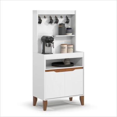 Imagem de Cantinho do Café Aparador Buffet Flow Branco Freijó - EJ Móveis - EJ M