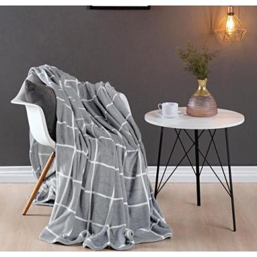 Imagem de Manta Frio Cama Casal Padrão Cobertor Mantinha Flannel Leve Para Verão