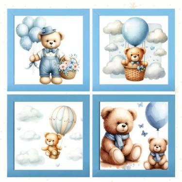 Imagem de Quadrinhos Decorativo para Quarto de Bebê Infantil Menino Menina Safar