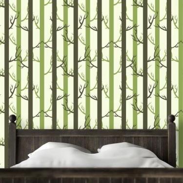 Imagem de Papel de Parede Galhos Secos - QCola, 0,60 x 3,00 metros