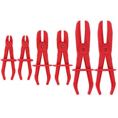 Imagem de Pacote com 6 alicates de braçadeira de mangueira Alicates de mangueira para mangueiras de combustível, mangueiras de freio de linhas de gás, mangueiras de radiador, mangueiras de refrigerante,