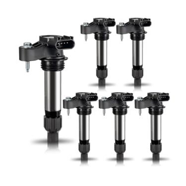 Imagem de ENA Conjunto de 6 bobinas de ignição compatíveis com Buick Cadillac Chevy GMC CTS SRX XTS Camaro Equinox Impala Terrain V6 3.0L 3.2L 3.6L substituição para UF569