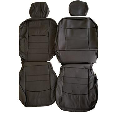 Imagem de Luxury Italian Leather LIL-DODGE-05-BK Kit de assentos de couro preto com 2 fileiras, 1 unidade