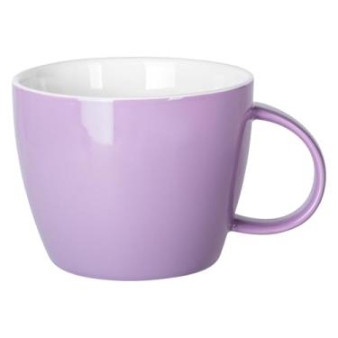 Imagem de fMSDD Caneca de Sopa Personalizada Extragrande, Porcelana Roxa de 900 ml, Boca Larga, Ideal para Expresso, Latte e Leite, Bebidas e Alimentos