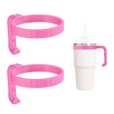 Imagem de 2 peças de alça de copo para copo Stanley 590 ml Quencher H2.0 Flowstate, acessório de alça de copo antiderrapante de 590 ml, suporte de copo de carro, fácil de usar, melhor aderência para acessórios