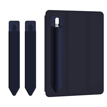 Imagem de Porta-lápis adesivo Stylus Doormoon para Apple Pencil (1ª e 2ª geração) – Compatível com capas para iPad Pro 11/10,9/9,7 e iPad 6ª geração de 2020, azul e azul