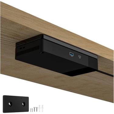 Imagem de CaSZLUTION Suporte sob a mesa e suporte de parede compatível com Dell WD19 / WD19S / WD19DC / WD19DCS / WD19TBS / WD15 / WD22TB4 Dock, suporte de base de acrílico (apenas suporte preto)