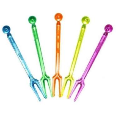 Imagem de Espeto Para Petisco Acrílico Color Com 100 Unidades Plastilania