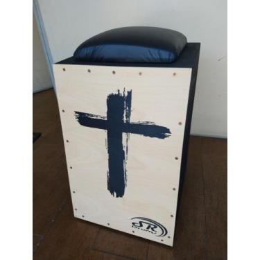 Imagem de Cajon Profissional Inclinado Acústico SR Drums, CRUZ