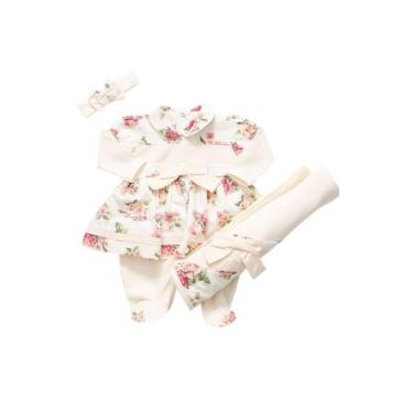 Imagem de Saída De Maternidade Feminina Roupinha De Bebê - Asas de Anjo, Palha