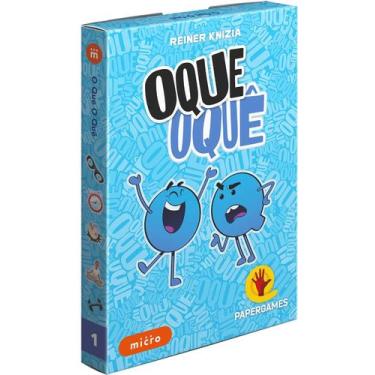 Imagem de O Que O Quê Micro Jogo de Cartas Boardgames Papergames