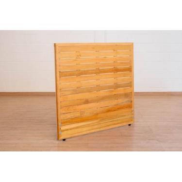 Imagem de Cabeceira Rústica Serenelife em Madeira de Eucalipto, Natural, Solteir