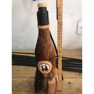 Imagem de Garrafa De Vidro Pé De Boi 700ml Porta Bebida Com Alça Casco - AF COUR