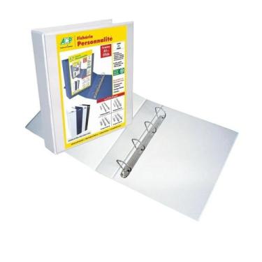 Imagem de Fichário 25,5x33,5x4cm Personnalité Branco A4 Acp 4 Argolas