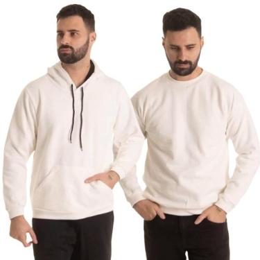 Imagem de Kit 2 Blusas Masculinas De Frio Canguru E Gola Careca Tradicional - Ma