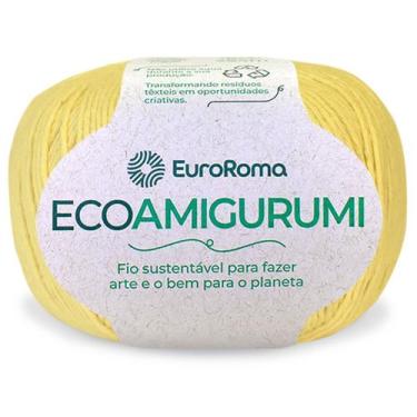 Imagem de Fio Ecoamigurumi Euroroma 254m Linha Amigurumi Várias Cores, 0400 - Am