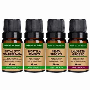 Imagem de Kit 4 Óleos Essênciais Super Refrescantes 10ml - Essência do Brasil