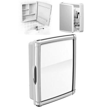 Imagem de Armário plástico com espelho para banheiro - N.variedades, Branco