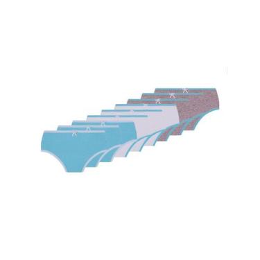 Imagem de Kit com 9 Calcinhas Lobinha 18101-089 Infantil - LUPO, Azul, G