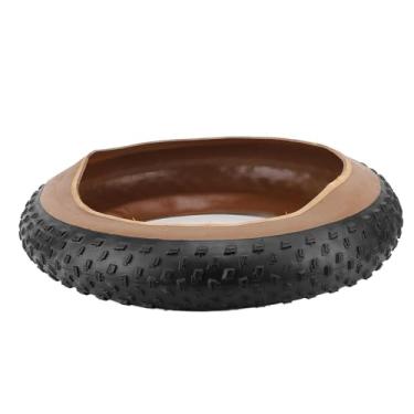 Imagem de Pneu de Bicicleta Dobrável de 20x4 Polegadas, Pneu de Bicicleta de Rua de Montanha de Praia de Neve Resistente a Perfurações (Preto Amarelo)