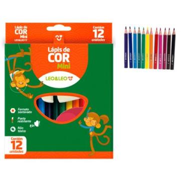 Imagem de Lápis de Cor 12 Cores Multicolor Sextavado Novas Cores - LF PRESENTES