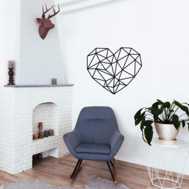 Imagem de Adesivo Parede Coração Moderno Decoração Industrial Porta Cabeceira - 