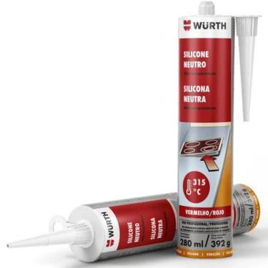 Imagem de SILICONE NEUTRO ALTA TEMPERATURA WURTH 280ml VERMELHO