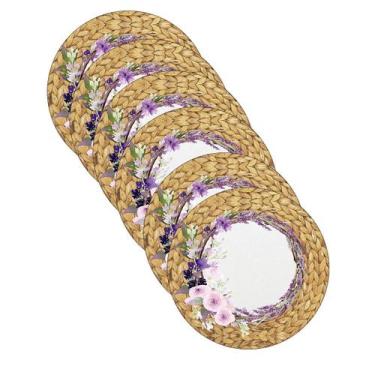 Imagem de Kit Sousplat Lavanda Rústico - NSW, 6 Peças, Sem base