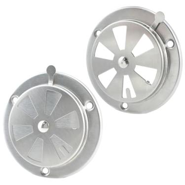 Imagem de Aifeier ET Conjunto de 2 peças de ventilação para churrasco, peças de substituição para defumador de ventilação de aço inoxidável, churrasqueira, defumador, exaustor, fogão, ventilação, amortecedor,