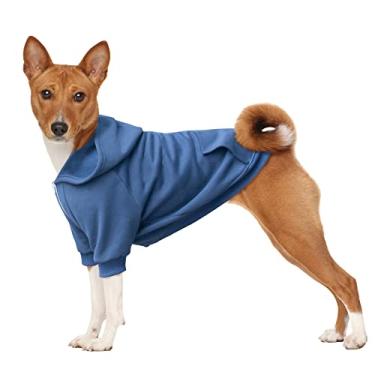 Imagem de ARUNNERS Roupas de cachorro extragrandes com capuz e zíper para cães grandes, Labrador Border Collie, cachorrinho, azul, GG