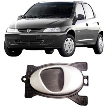Imagem de Maçaneta Interna Prata Ld Celta 2000 Até 2006 Serve Dianteira Traseira