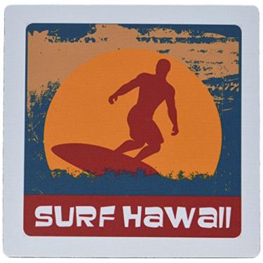 Imagem de 3dRose Mouse pad LLC 20 x 20 x 0,25 polegadas Vintage Travel Surf Hawaii (mp_119279_1)