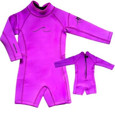 Imagem de Selective HA Roupa de mergulho para bebês, bebês, crianças, ultrasoft de neoprene de 1,5 mm e 2,5 mm, manga comprida, roupa de mergulho curta, Yamamoto e versões tradicionais de neoprene (roxo