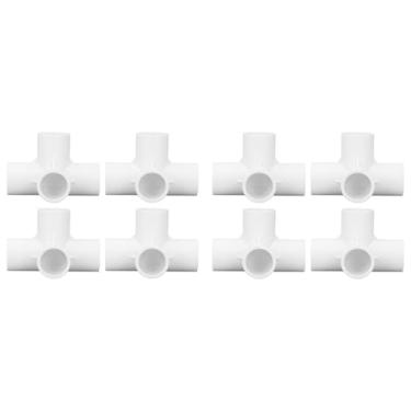 Imagem de Conector de Encaixe de Tubo de PVC de 4 Vias Com Cotovelo de PVC 10 PCS 25mm Junta de PVC para Tubos de água Móveis Estruturas de Estufa Conexões de Barraca