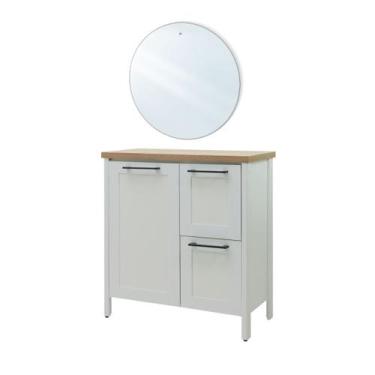 Imagem de Aparador Buffet Ditália 1Pt 2Gav C/ Espelho BN-01, Cinza