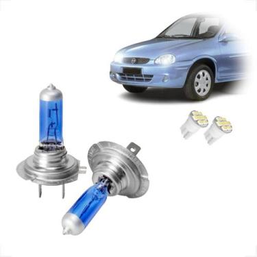 Imagem de Kit de Lâmpadas Halógena Super Branca Farol Baixo H7 para Corsa Foco D