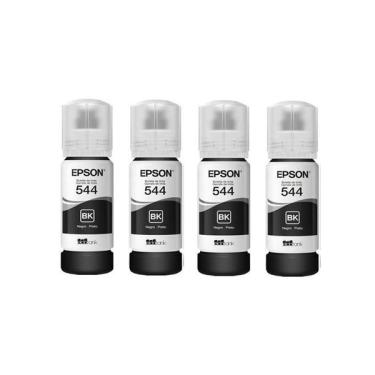 Imagem de Kit 4 Tintas Epson 544 T544 Preto Original Para Impressora L-