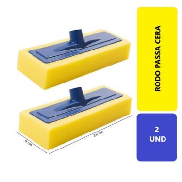 Imagem de 2 Unidades Rodo Passa Cera Espuma Macia Esponja Multiuso Para Piso Fri