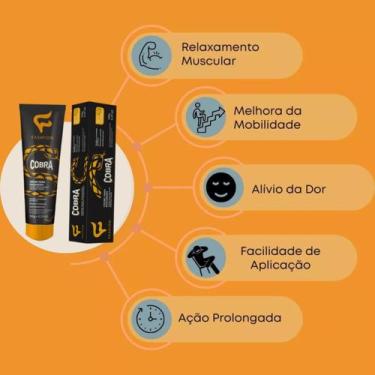 Imagem de Creme Ativa Circulação Relaxante Massagem Cobra Alivio Rapido 150g Fas
