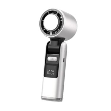 Imagem de Bothyi Portátil Fan Display Motor sem escova para mulheres Presente 6,8 polegadas de comprimento com o cordão multiuso 1-100 velocidade, Branco