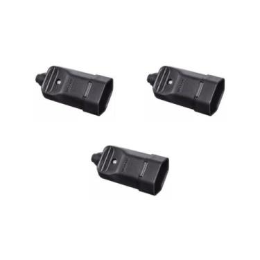 Imagem de Kit 3 Plug 2P+T 20A-250V PB Fêmea Tmd2-3 Preto Margirius